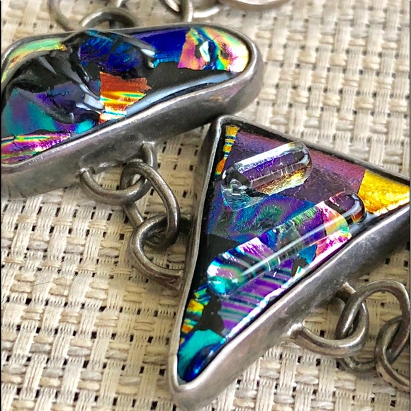 Jewelry - Handmade Vintage Dichroic Link Bracelet